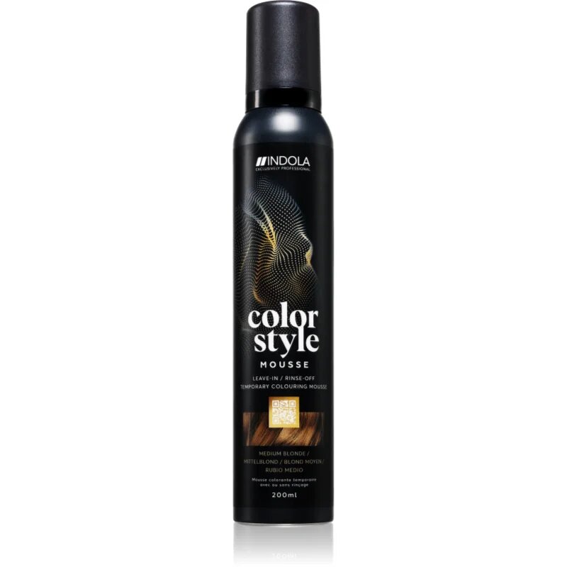 Indola Color Style Mousse tónovací pěna na vlasy odstín Medium Blonde 200 ml