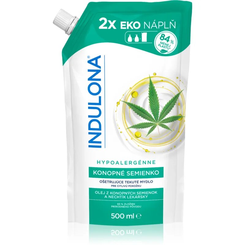 Indulona Hempseed tekuté mýdlo – náhradní náplň 500 ml