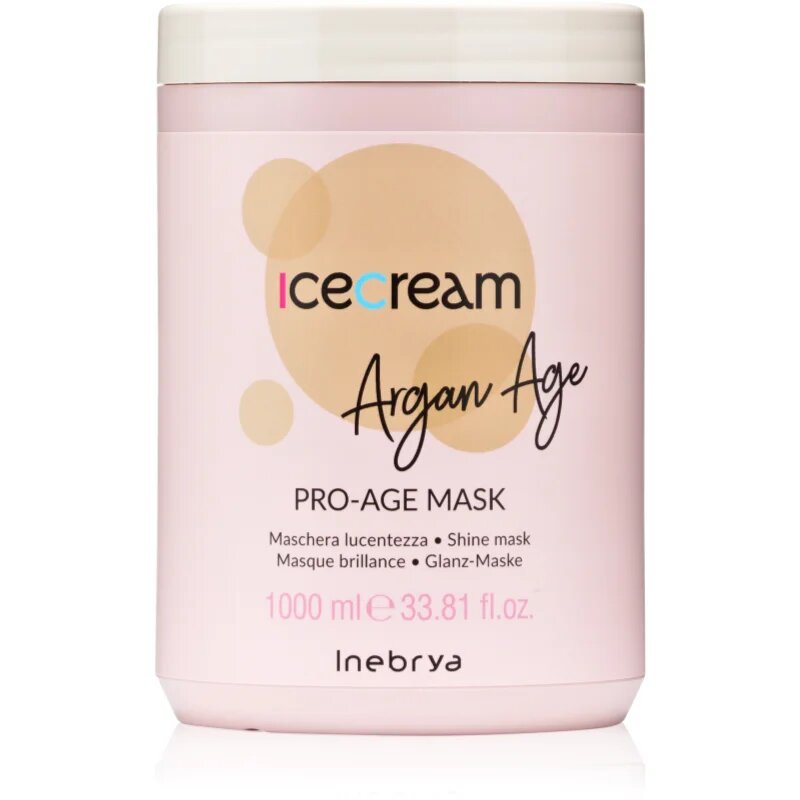 Inebrya Argan-Age Pro-Age Mask obnovující maska na vlasy a vlasovou pokožku 1000 ml