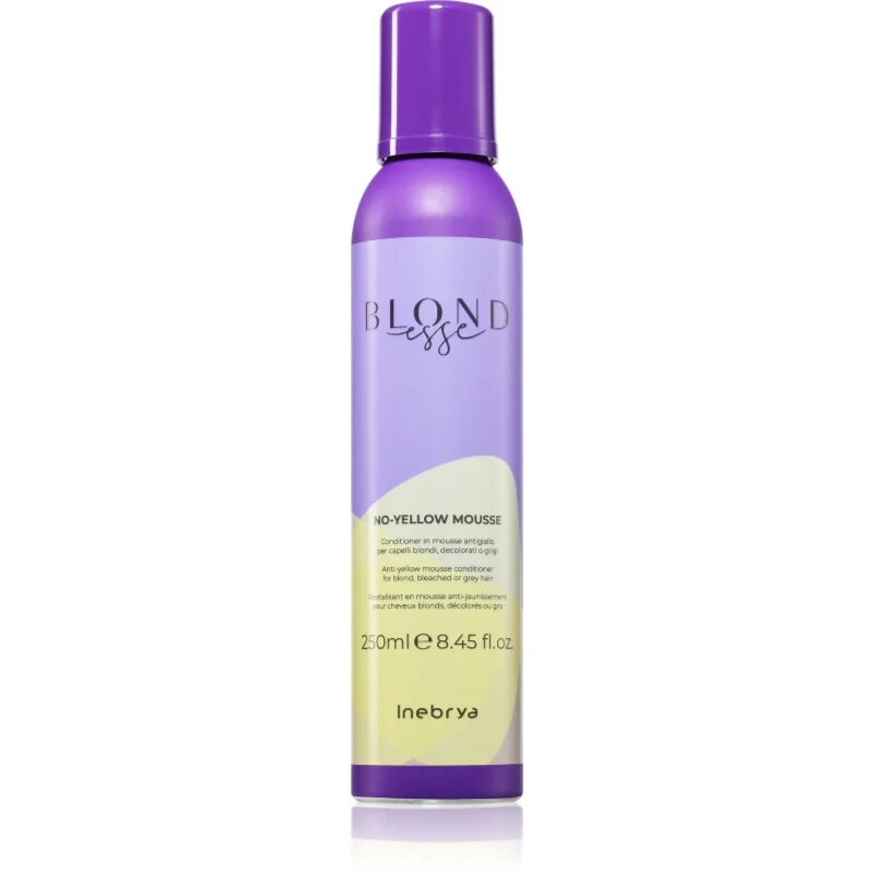 Inebrya BLONDesse No-Yellow Mousse pěnový kondicionér neutralizující žluté tóny 250 ml