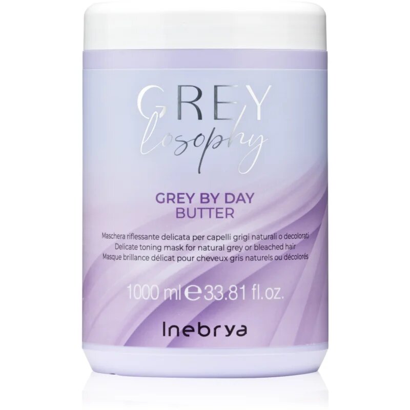 Inebrya Greylosophy Grey By Day Butter maska na vlasy pro šedivé vlasy 1000 ml