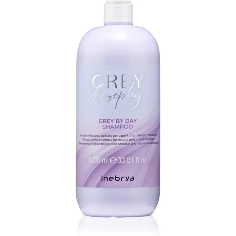 Inebrya Greylosophy Grey By Day Shampoo tónovací šampon pro šedivé vlasy 1000 ml