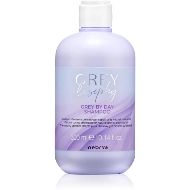 Inebrya Greylosophy Grey By Day Shampoo tónovací šampon pro šedivé vlasy 300 ml