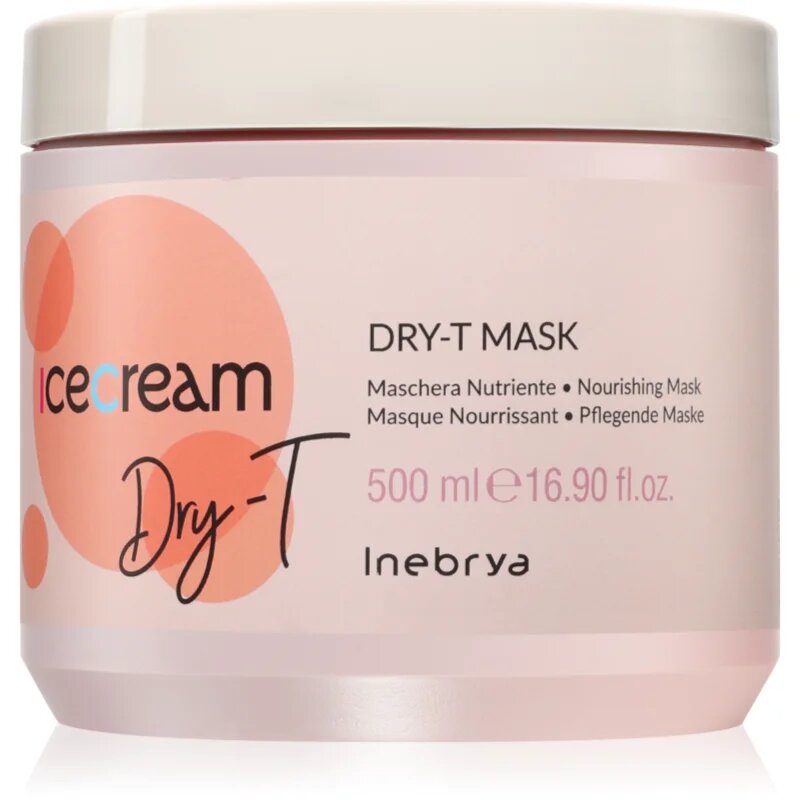 Inebrya Ice Cream Dry-T Mask vyživující maska pro suché namáhané vlasy 500 ml