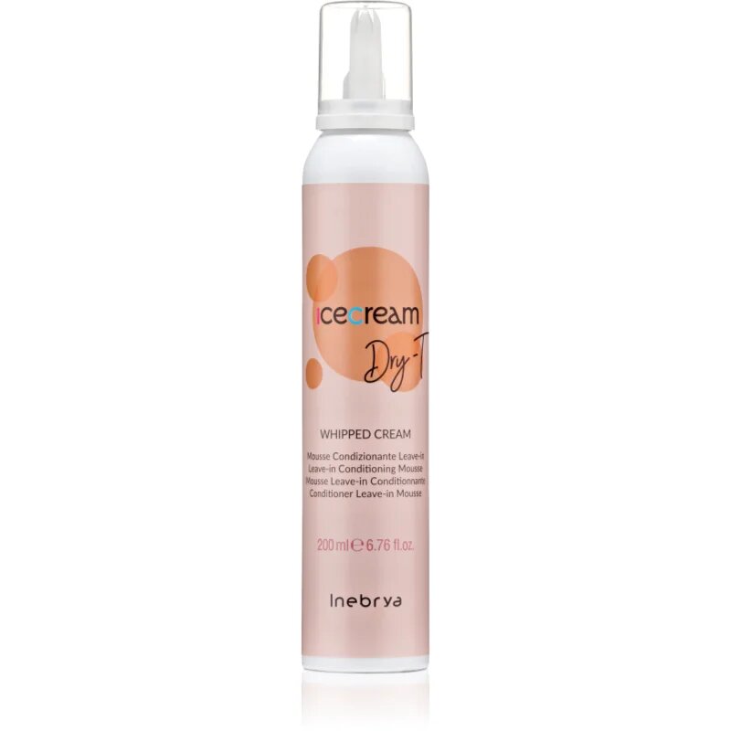 Inebrya Ice Cream Dry-T Whipped Cream hydratační pěna na vlasy 200 ml