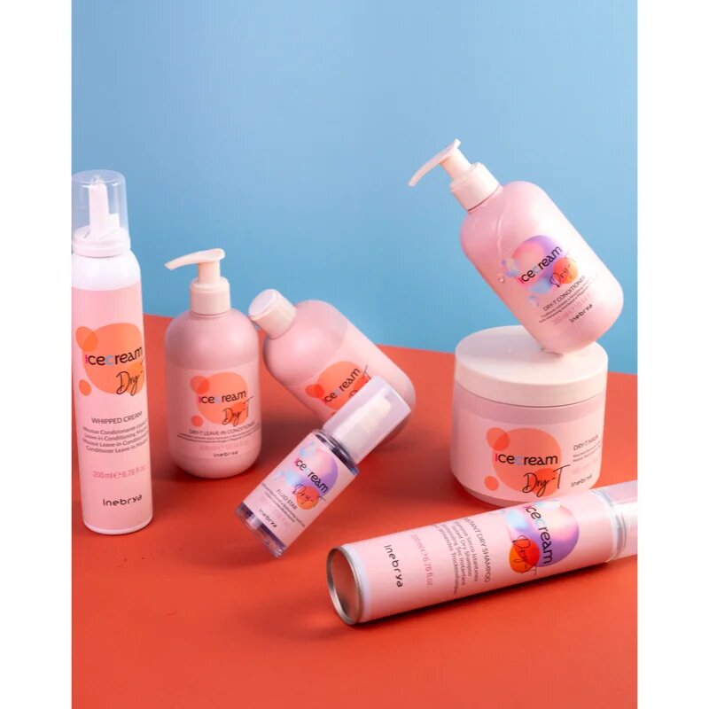 Inebrya Ice Cream Dry-T Whipped Cream hydratační pěna na vlasy 200 ml