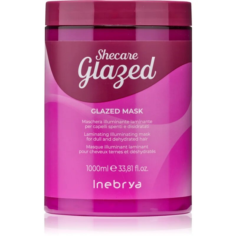 Inebrya Shecare Glazed Mask hydratační maska pro lesk a hebkost vlasů 1000 ml