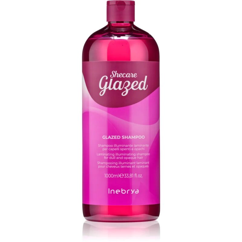 Inebrya Shecare Glazed Shampoo rozjasňující šampon pro lesk a hebkost vlasů 1000 ml