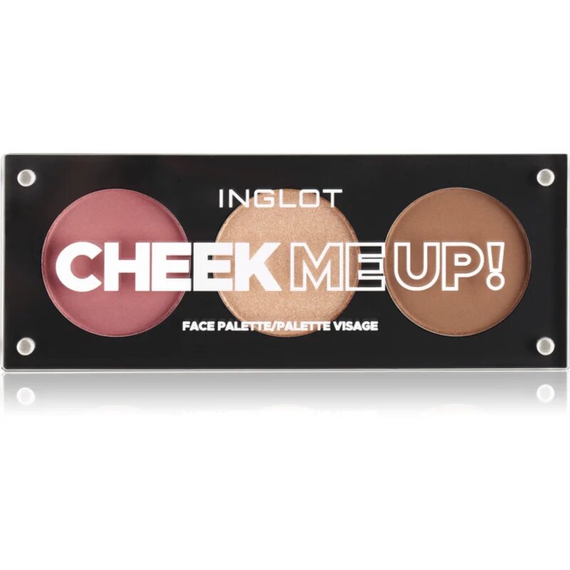 Inglot Face Palette rozjasňovač bronzer a tvářenka odstín Cheek Me Up! 7.2 g