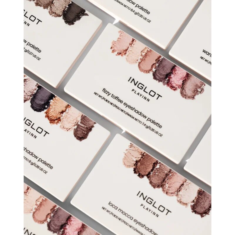 Inglot PlayInn Eyeshadow Palette paletka očních stínů odstín Fizzy Toffee 7.6 g