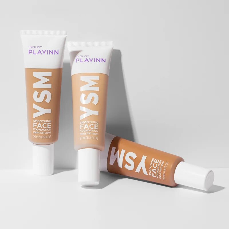Inglot PlayInn YSM vyhlazující make-up pro mastnou a smíšenou pleť odstín 41 30 ml