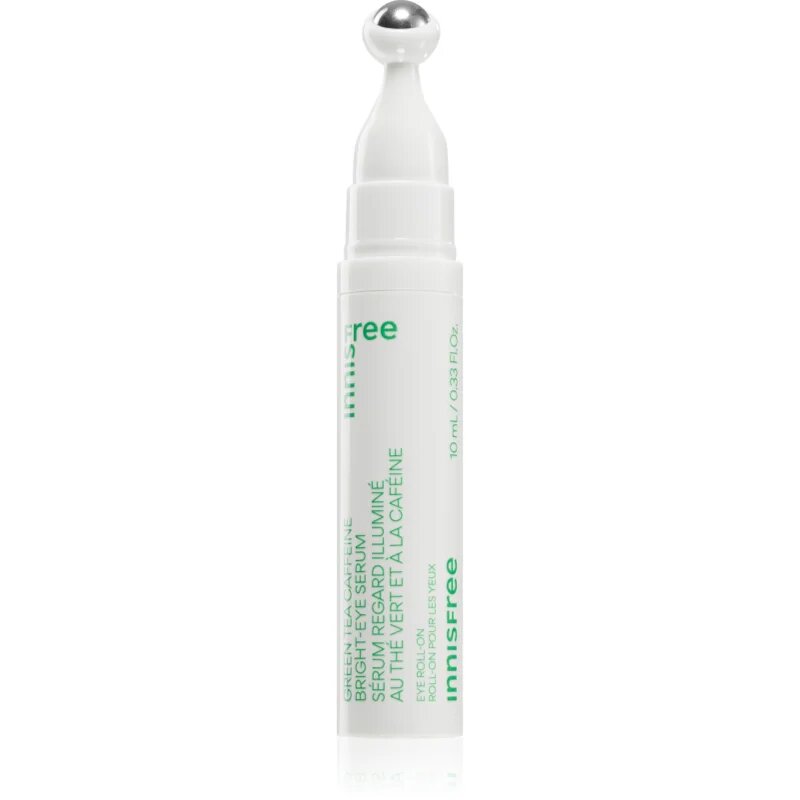 innisfree Green Tea Caffeine Bright-Eye Serum chladivý oční roll-on proti otokům a tmavým kruhům 10 ml