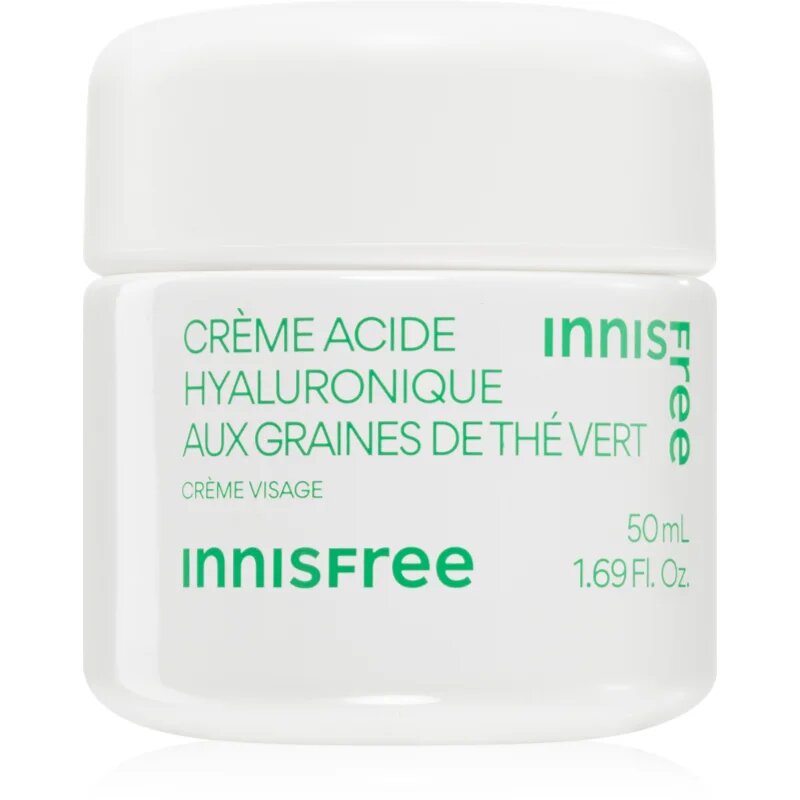 innisfree Green Tea Seed Hyaluronic Cream hydratační pleťový krém se zklidňujícím účinkem 50 ml