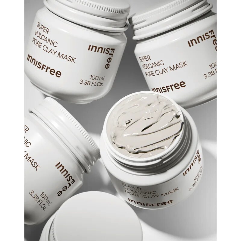 innisfree Super Volcanic Pore Clay Mask čisticí jílová pleťová maska pro vyhlazení pleti a minimalizaci pórů 100 ml