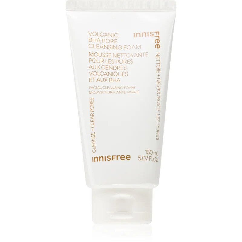 innisfree Volcanic BHA Pore Cleansing Foam jemná čisticí pěna pro vyhlazení pleti a minimalizaci pórů 150 ml