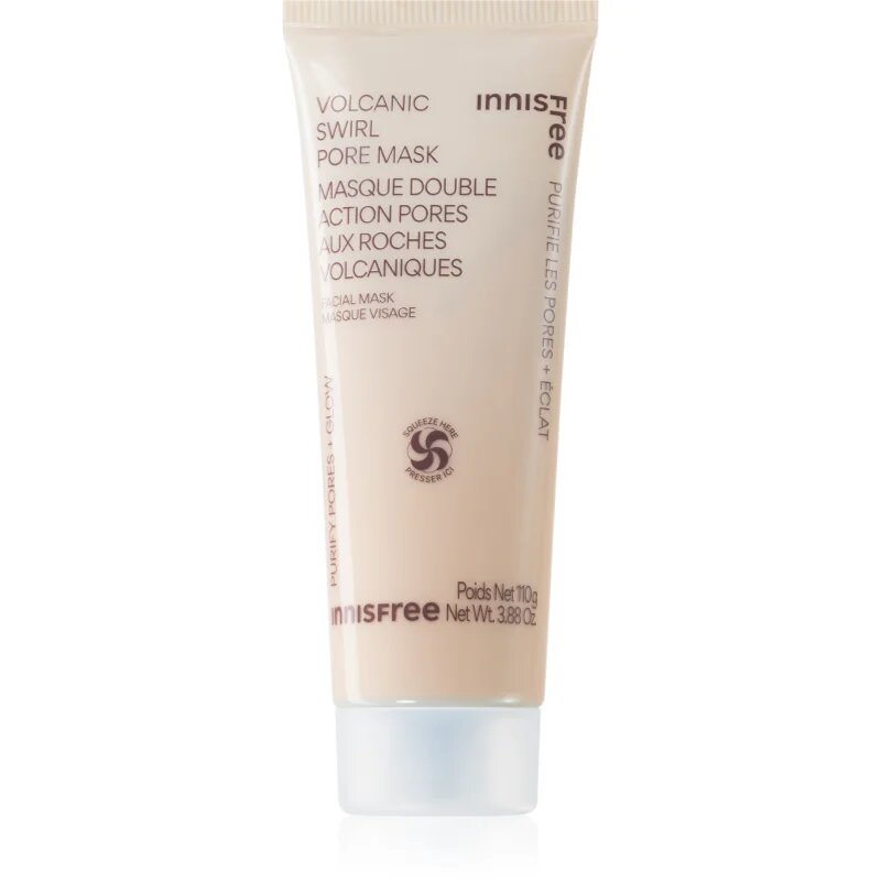 innisfree Volcanic Swirl Pore Mask jílová maska pro hydrataci pleti a minimalizaci pórů 110 g