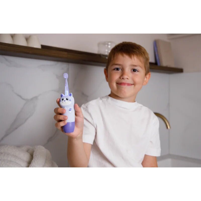 innoGIO GIOcat sonický zubní kartáček pro děti Violet 1 ks