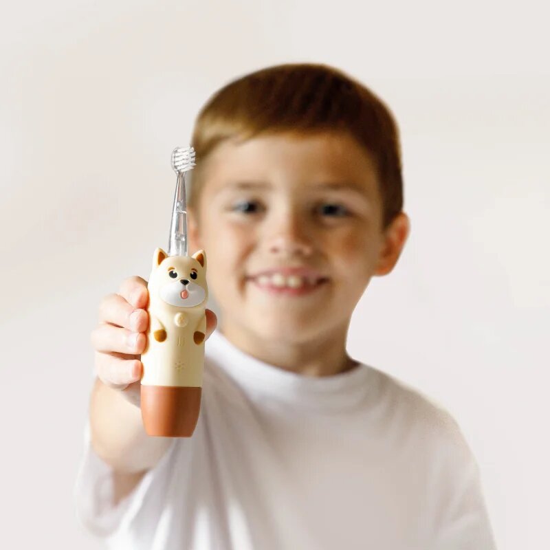 innoGIO GIOdog sonický zubní kartáček pro děti Brown 1 ks
