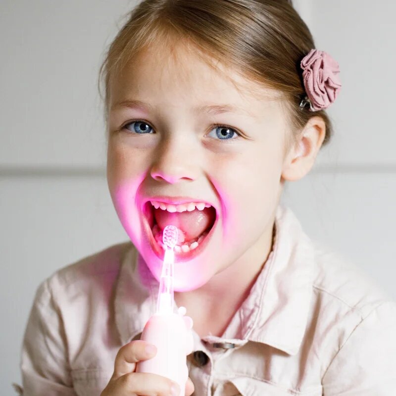 innoGIO GIOGiraffe Sonic Toothbrush sonický zubní kartáček pro děti Pink 1 ks
