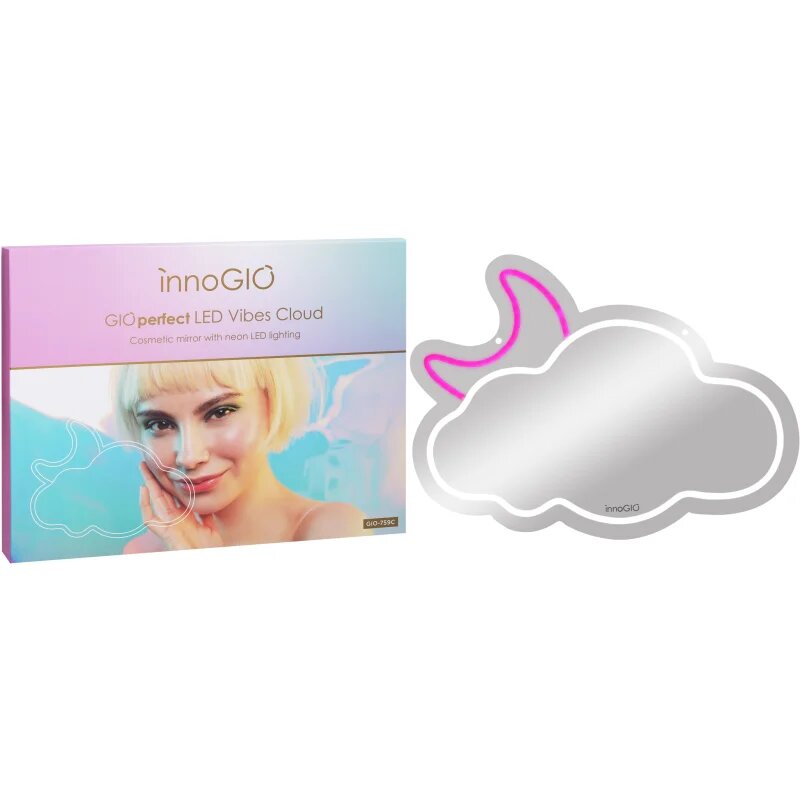 innoGIO Vibes Cloud GIO-759C kosmetické zrcátko s LED podsvícením 41cm x 28cm x 1cm 1 ks