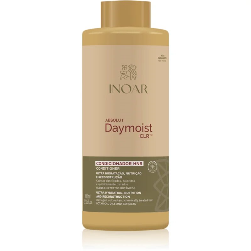 INOAR Absolut Daymoist Conditioner hydratační kondicionér pro poškozené chemicky ošetřené vlasy 800 ml