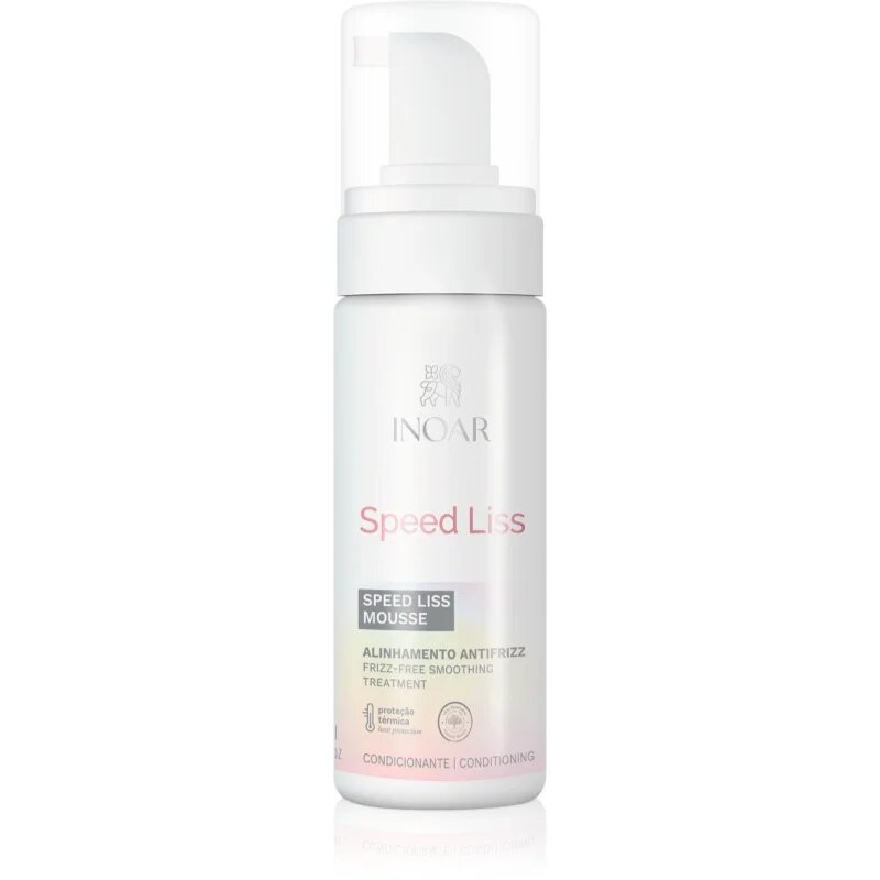 INOAR Speed Liss pěna na vlasy pro uhlazení a výživu suchých a nepoddajných vlasů 150 ml