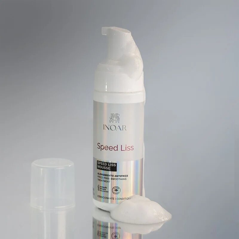 INOAR Speed Liss pěna na vlasy pro uhlazení a výživu suchých a nepoddajných vlasů 150 ml