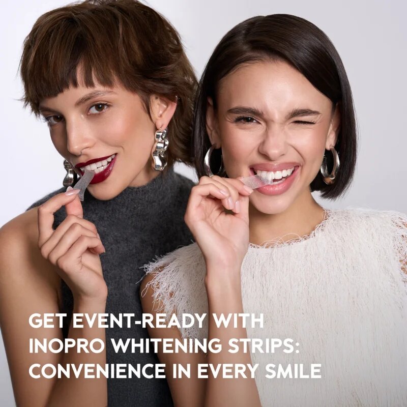 InoPro Advanced Whitening Strips bělicí pásky na zuby bez peroxidu 28 ks