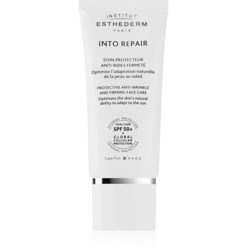 Institut Esthederm Into Repair Protective And Anti-Wrinkle Creme SPF 50+ ochranný krém na obličej při sluneční intoleranci SPF 50+ 50 ml