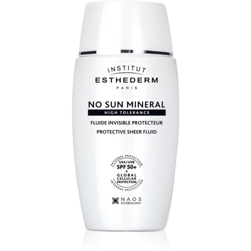 Institut Esthederm No Sun Mineral Fluid ochranný fluid pro citlivou a intolerantní pleť SPF 50+ 40 ml