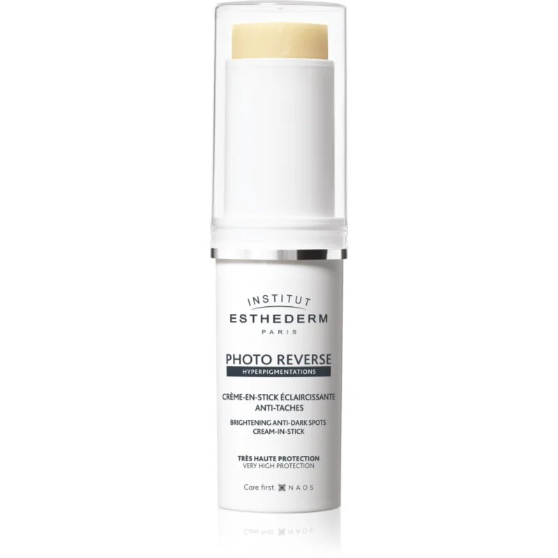 Institut Esthederm Photo Reverse Hyperpigmentation tyčinka na citlivá místa pro pleť s hyperpigmentací s vysokou UV ochranou 10 g