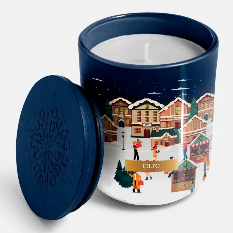 ípuro Christmas Town Festive Rush vonná svíčka s víkem 270 g