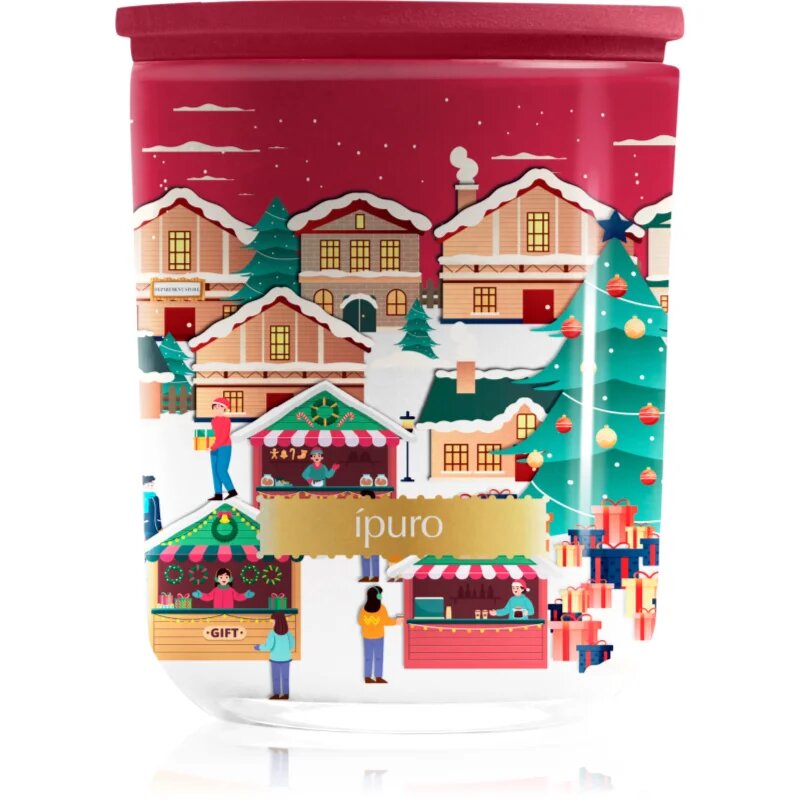 ípuro Christmas Town Velvet Almond vonná svíčka s víkem 270 g