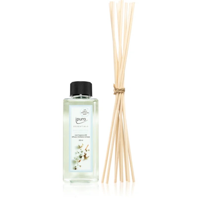ípuro Essentials Cotton Fields náplň do aroma difuzérů + náhradní tyčinky do aroma difuzérů 200 ml