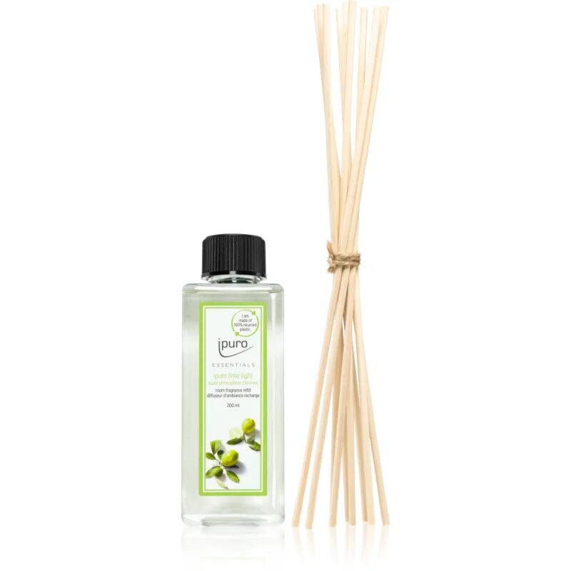 ípuro Essentials Lime Light náplň do aroma difuzérů + náhradní tyčinky do aroma difuzérů 200 ml
