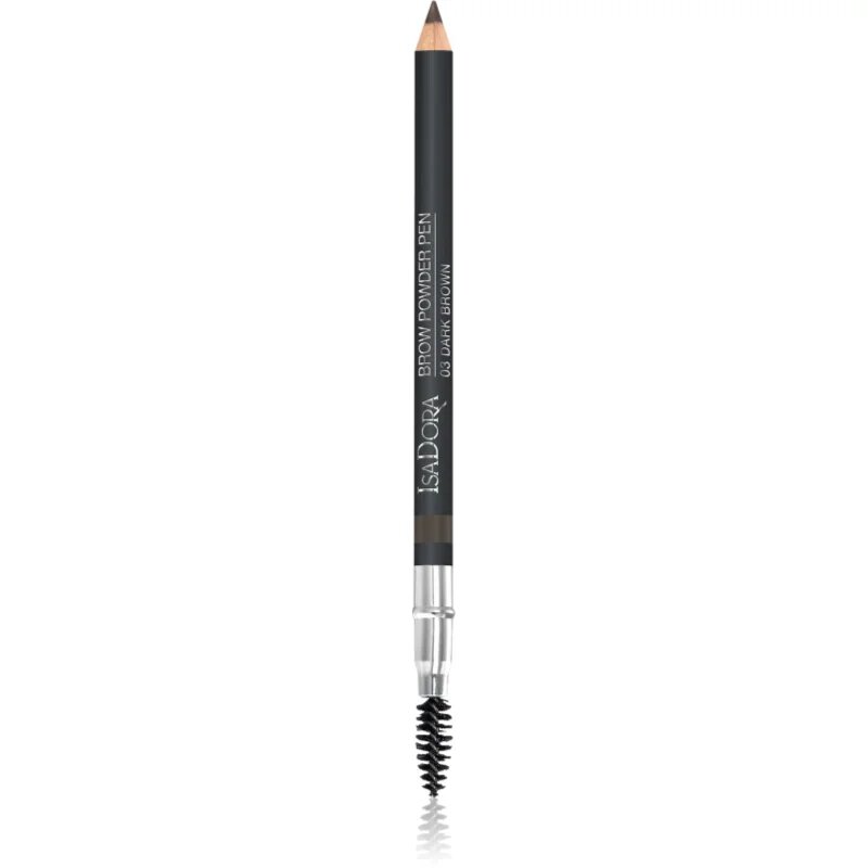 IsaDora Brow Powder Pen tužka na obočí s kartáčkem odstín 03 Dark Brown 11 g