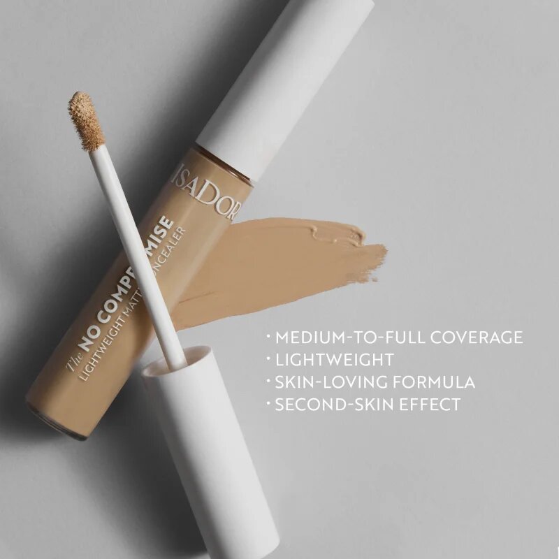 IsaDora No Compromise Lightweight Matte Concealer krémový krycí korektor odstín 1NW 10 ml