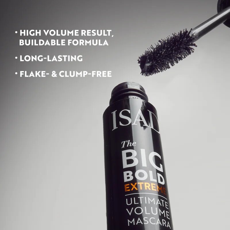 IsaDora The Big Bold Extreme Ultimate Volume Mascara řasenka pro extrémní objem a intenzivní černou barvu odstín 15 Extreme Black 14 ml