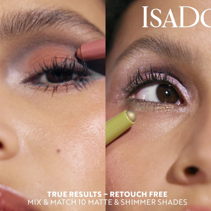 IsaDora The Eyeshadow Stick Shimmer dlouhotrvající oční stíny v tužce se třpytkami odstín 45 Green Shimmer 1.2 g