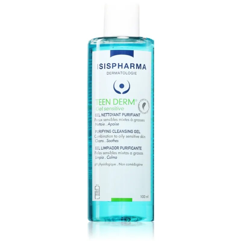 ISISPHARMA Teen Derm Gel Sensitive čisticí gel pro mastnou pleť se sklonem k akné 100 ml