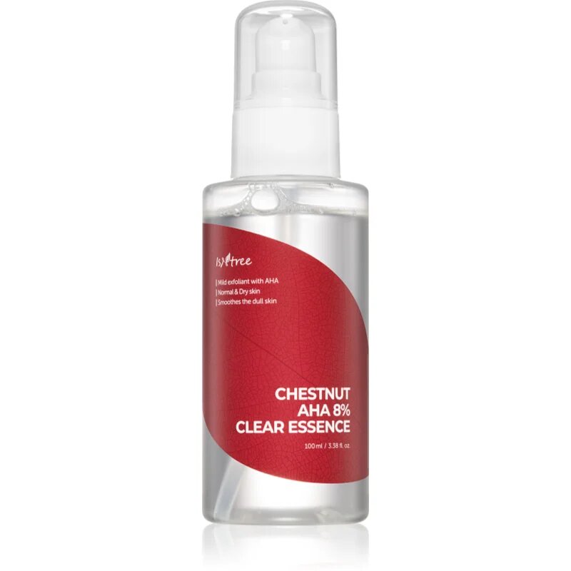 Isntree Chestnut AHA 8% Clear Essence obnovující pleťová esence s AHA kyselinami 100 ml