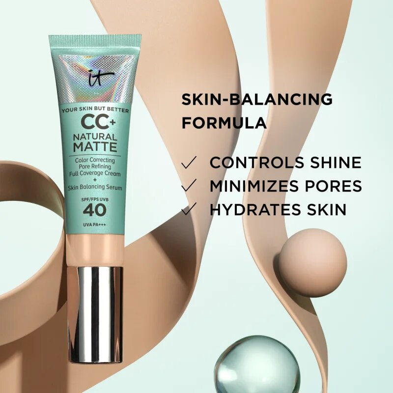 IT Cosmetics Your Skin But Better CC+ Natural Matte CC krém pro matný vzhled SPF 40 Fair Warm 32 ml