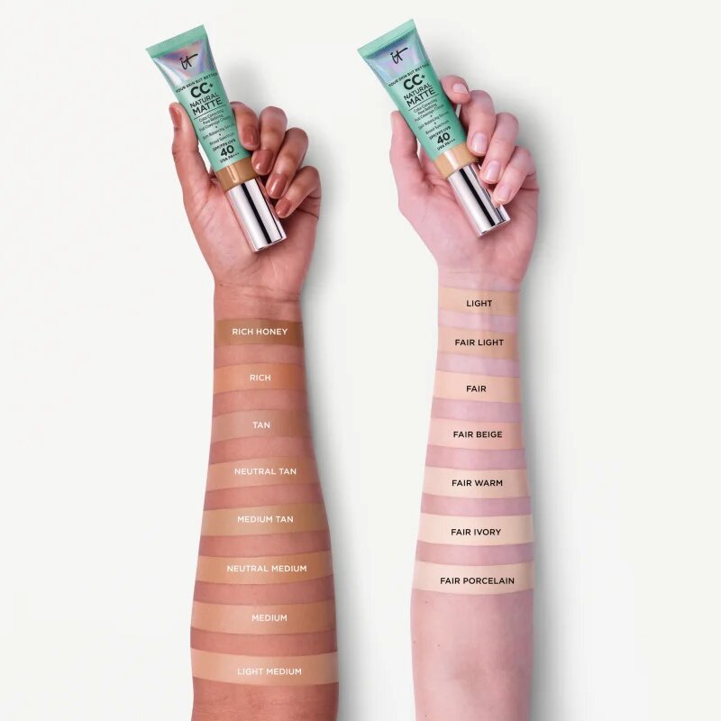 IT Cosmetics Your Skin But Better CC+ Natural Matte CC krém pro matný vzhled SPF 40 Medium Tan 32 ml