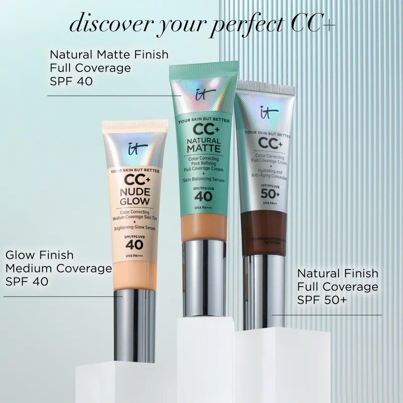 IT Cosmetics Your Skin But Better CC+ Natural Matte CC krém pro matný vzhled SPF 40 Medium Tan 32 ml