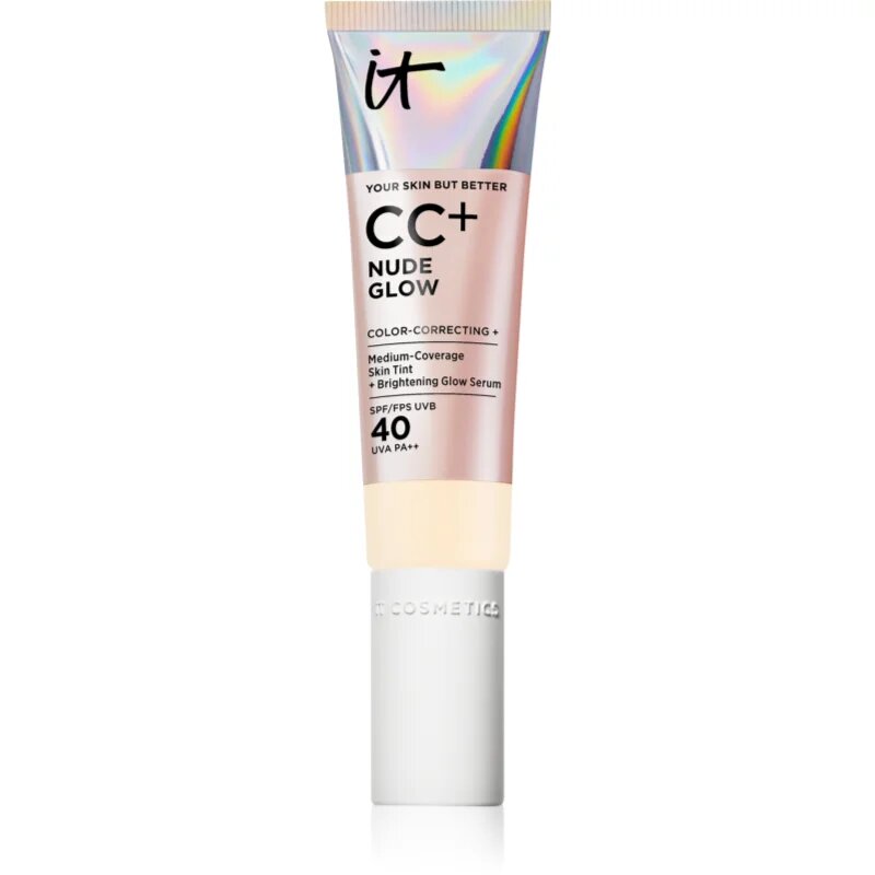 IT Cosmetics Your Skin But Better CC + Nude Glow CC krém pro rozjasnění pleti SPF 40 Fair Ivory 32 ml