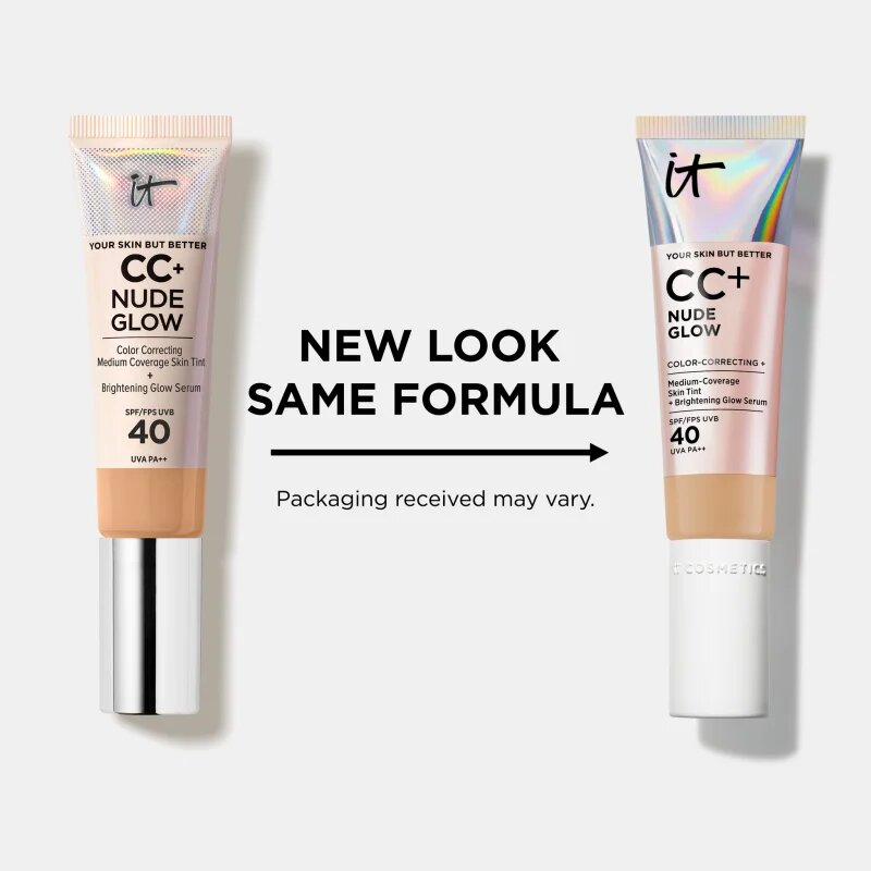 IT Cosmetics Your Skin But Better CC + Nude Glow CC krém pro rozjasnění pleti SPF 40 Fair Ivory 32 ml
