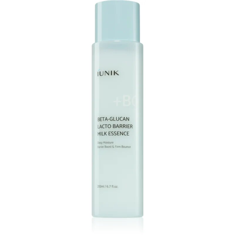 iUnik Beta Glucan Lacto Barrier Milk Essence pleťové mléko pro regeneraci a obnovu pleti 200 ml