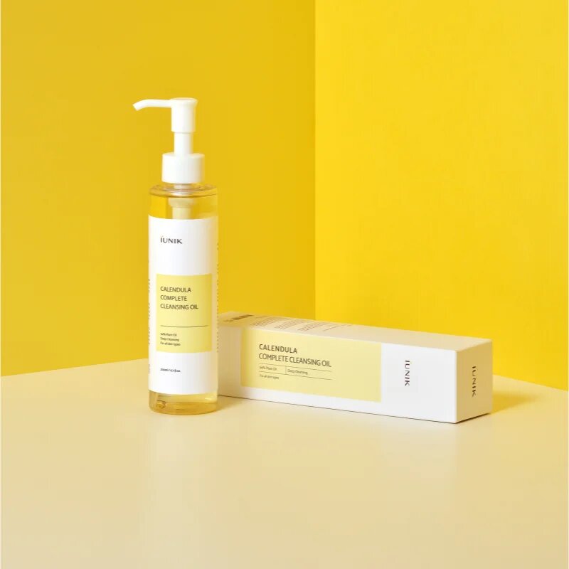 iUnik Calendula Complete Cleansing Oil čisticí a odličovací olej pro citlivou pleť 200 ml