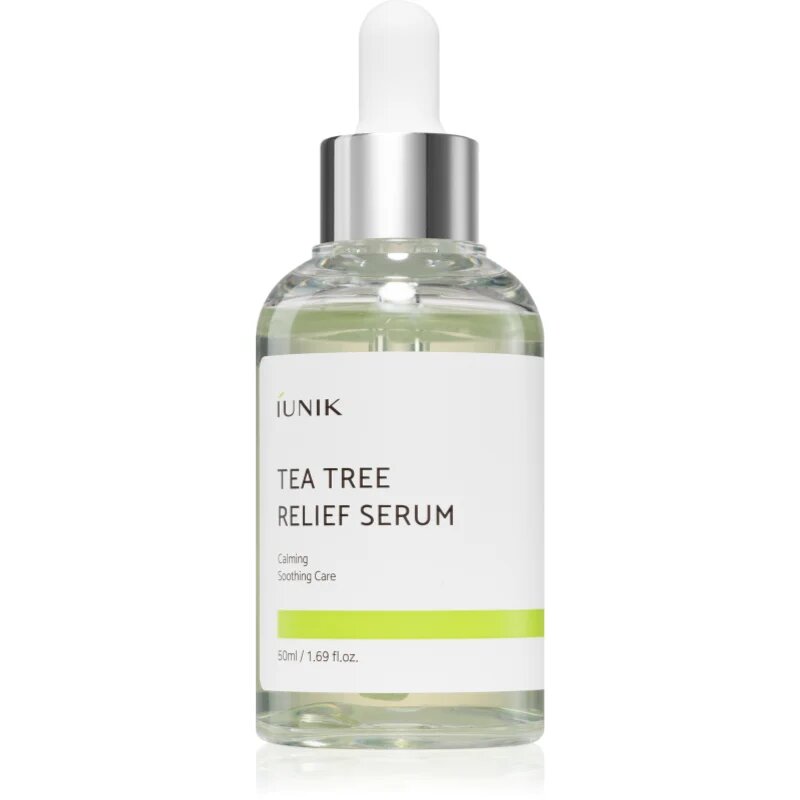 iUnik Tea Tree Relief Serum zklidňující pleťové sérum pro citlivou pleť se sklonem k akné 50 ml