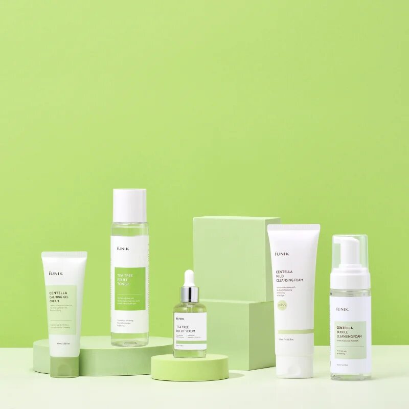 iUnik Tea Tree Relief Serum zklidňující pleťové sérum pro citlivou pleť se sklonem k akné 50 ml